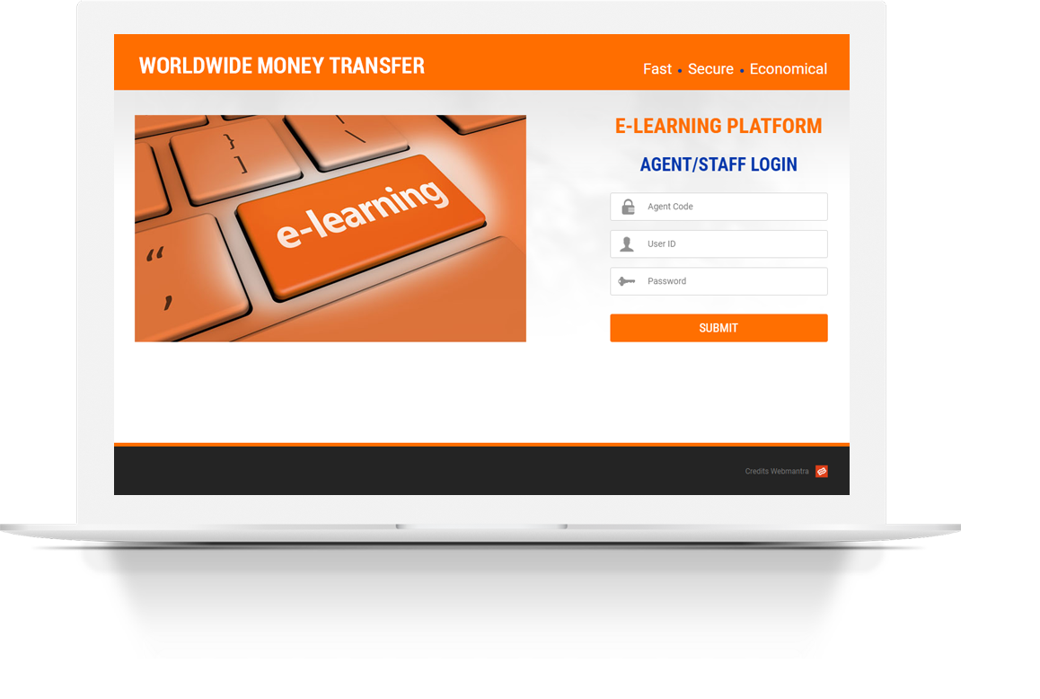 Web portal development for a Currency Exchange company