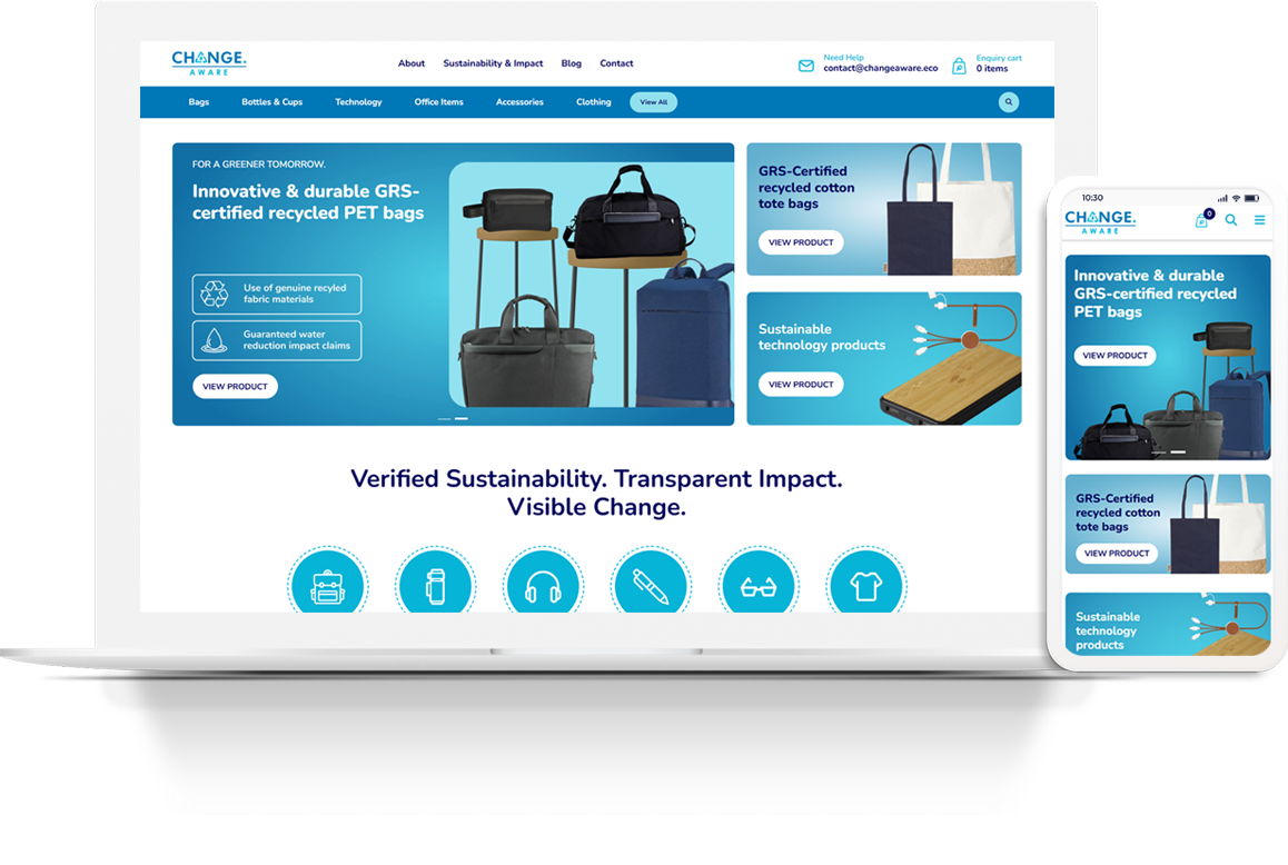 Custom-Designed, Responsive Website for Eco-Friendly Products